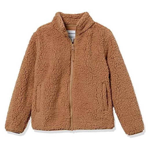 Amazon Essentials giacca con cerniera integrale in pile sherpa bambine e ragazze, tan, 2 anni