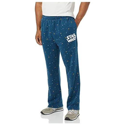 Amazon Essentials disney | marvel | star wars pantaloni sportivi in pile (disponibili in taglie extra forti) uomo, navi con logo di star wars, xl