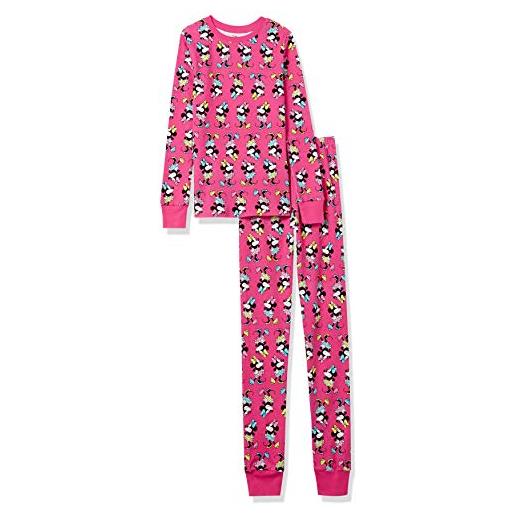 Amazon Essentials disney set di pigiama da notte attillati in cotone bambine e ragazze, minnie vibes - kids, 9 anni
