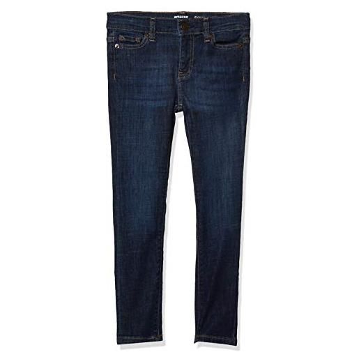 Amazon Essentials jeans elasticizzati skinny fit bambine e ragazze, blu slavato, 9 anni