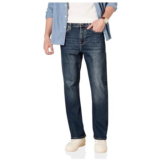 Amazon Essentials jeans con taglio dritto uomo, delavé chiaro, 36w / 28l