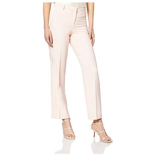 TRUTH & FABLE marchio amazon - truth & fable pantaloni gamba larga donna, bianco (pink), 46, label: l