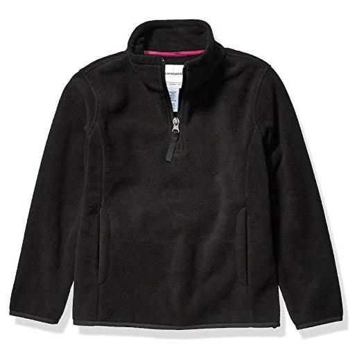 Amazon Essentials giacca invernale in pile con zip corta-colori fuori produzione bambine e ragazze, nero, 9 anni