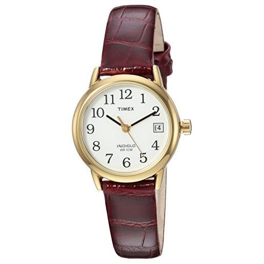 Timex orologio analogico quarzo da donna con cinturino in pelle tw2r634009j