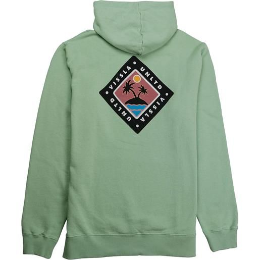 Vissla - spike pull over hoodie fleece per uomo - taglia s, l - verde