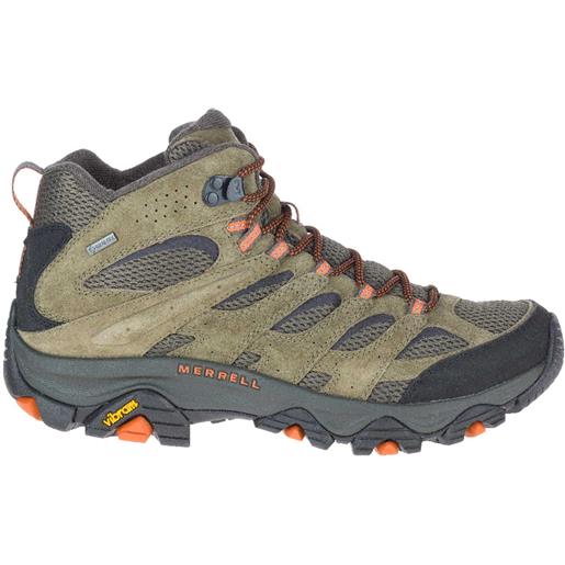 Merrell - scarpe da trekking - moab 3 mid gtx olive per uomo in materiale riciclato - taglia 41,42,43,43.5,44,44.5,45,46,41.5 - verde