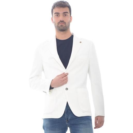 Outfit giacca uomo in microlavorazione bianco / 48