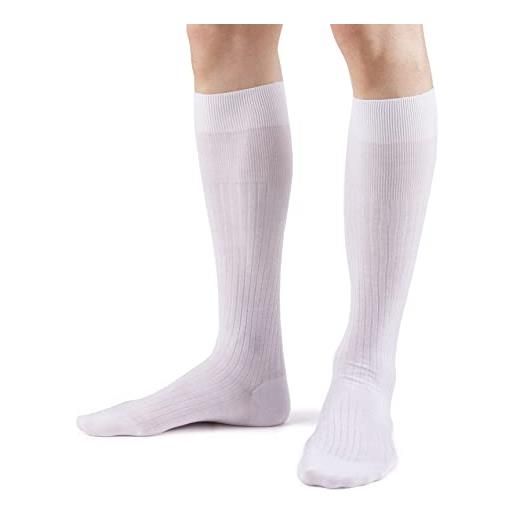 Ciocca calza lunga costa larga, in 100% cotone filo scozia - 6 paia. - made in italy bianco 12,5 (scarpa 45)