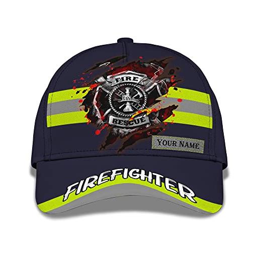 403 donna uomini cappello da baseball regolabile berretto da baseball leggera traspirante trucker cappellino stampa 3d vigile del fuoco personalizzato - soccorso antincendio