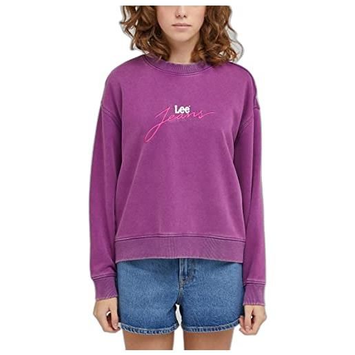 Lee acid sweatshirt, maglia di tuta donna, disco, l