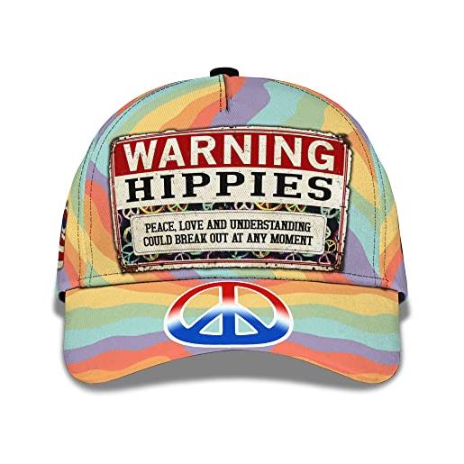 403 donna uomini cappello da baseball regolabile berretto da baseball trucker cappellino hippy di avvertimento personalizzabili in 3d - cappello per la pace, l'amore e la comprensione per gli amanti