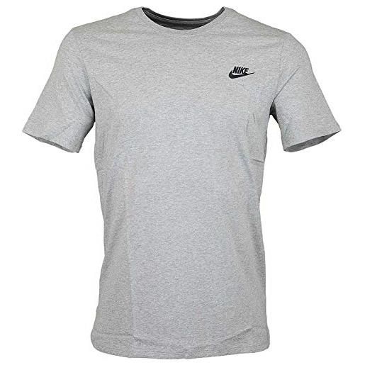 Nike m nsw tee club embrd ftra - maglietta a maniche corte, da uomo grigio l