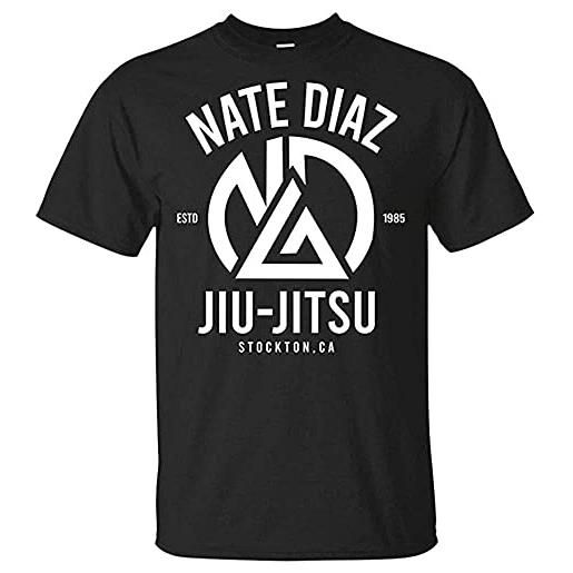 Personalized nate diaz jiujitsu t shirt. Xxxl divertente regalo vintage per gli uomini, nero , m