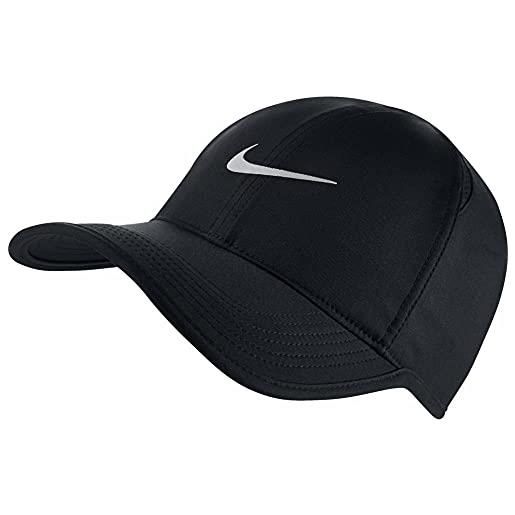 Nike aerobill featherlight dri-fit nero unisex tennis running berretto regolabile