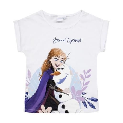 Disney t-shirt frozen elsa olaf maglia maniche corte bambina in cotone 6789