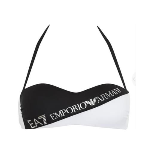EA7 emporio armani bikini 2 pezzi da donna (it, testo, s, regular, regular, nero/bianco)