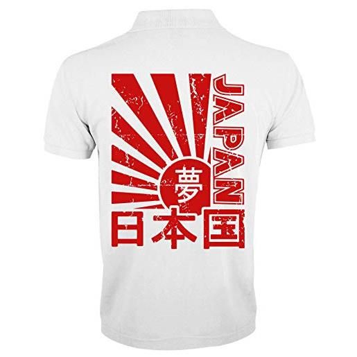 Generic japan kanji styled red rising sun maglietta polo da uomo xx-large