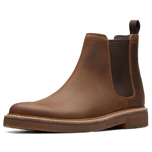 Clarks clarkdale easy mens wide fit chelsea boots 43 eu tan