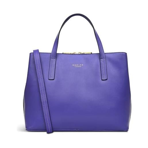 Radley london dukes place auruora - borsa da donna con zip e tracolla rimovibile, colore: viola, viola, 28cm
