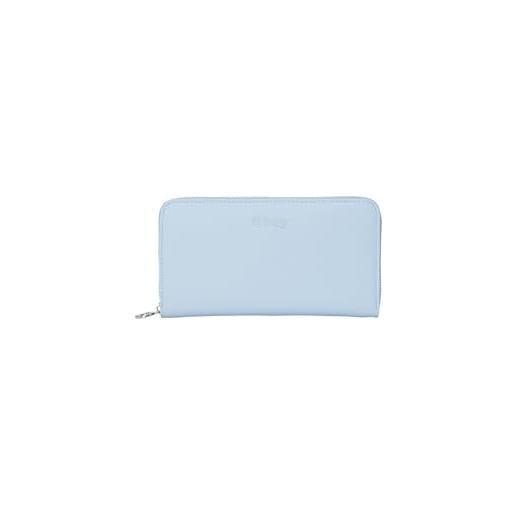 OBAG o bag - portafoglio o wally zurigo in poliuretanica, blu cielo (10.5 x 19.5 x 2 cm)