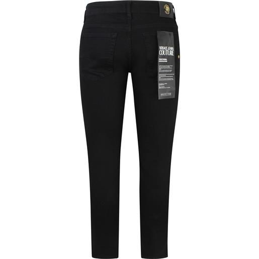 VERSACE JEANS COUTURE jeans nero con mini logo per uomo