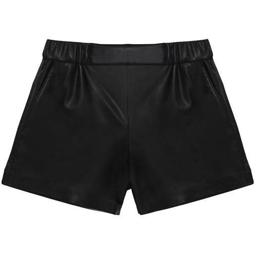 ANINE BING shorts koa in finta pelle - nero