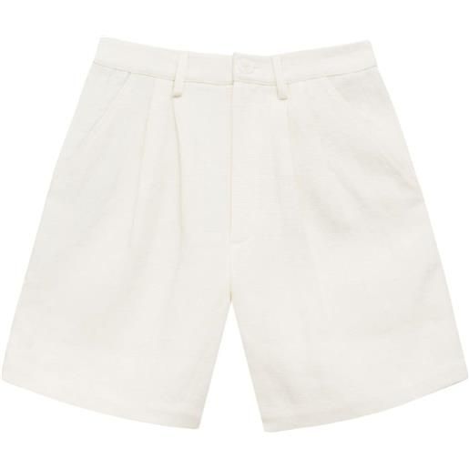 ANINE BING shorts carrie con pieghe - bianco