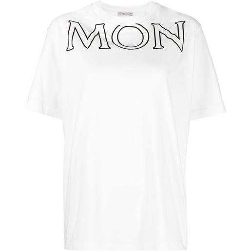 Moncler t-shirt con stampa oversize - bianco
