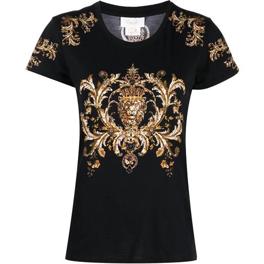 Camilla t-shirt con stampa duomo dynasty - nero