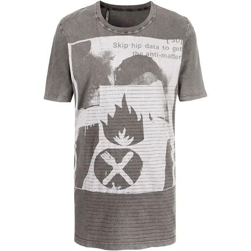 11 By Boris Bidjan Saberi t-shirt con effetto schiarito 11 By Boris Bidjan Saberi x massive attack - grigio