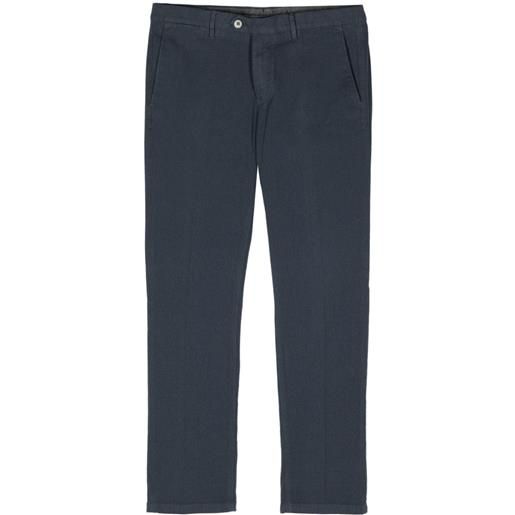 Corneliani mid-rise tapered trousers - blu