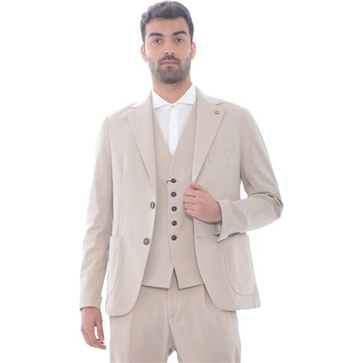 Outfit giacca uomo stretch beige / 46