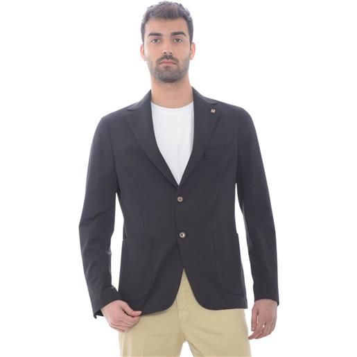Outfit giacca uomo stretch nero / 46