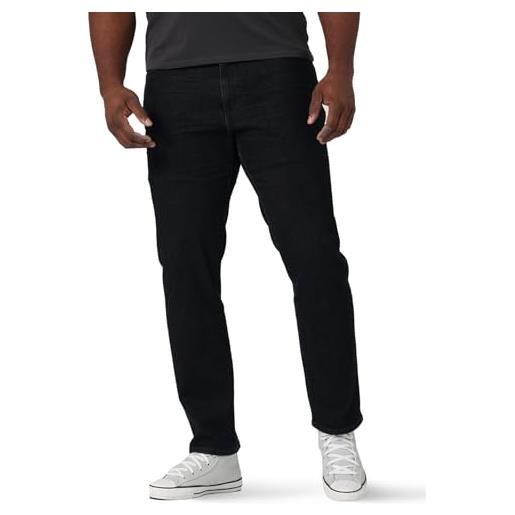 Lee big & tall performance series extreme motion athletic fit jeans, luccioperca, 58w x 30l uomo