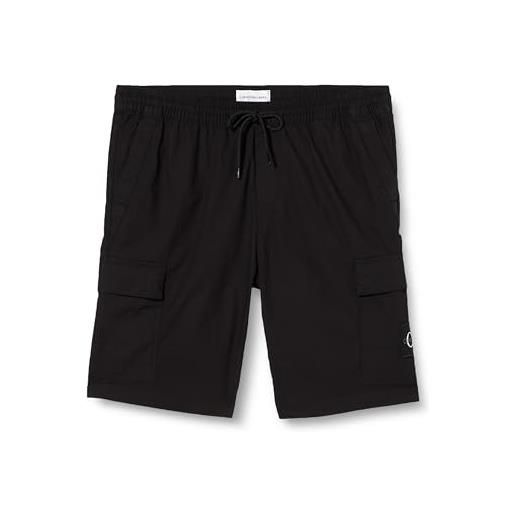 Calvin Klein Jeans men's plus washed cargo short shorts, ck black, 3xl