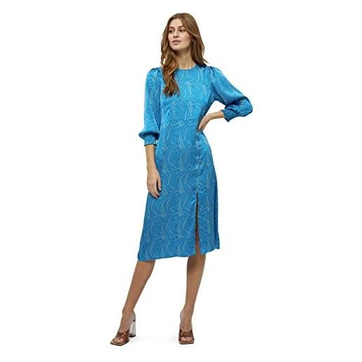 Minus visala grs midi dress 2 donna, blu (1340p horizon blue print), 38