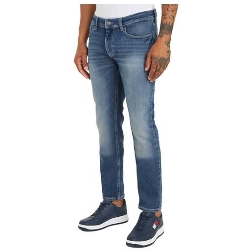 Tommy Jeans scanton slim bh1264 dm0dm18721 pantaloni di jeans, denim (denim dark), 31w / 34l uomo