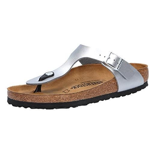 Birkenstock donna gizeh birko flor argento sandali- 37 eu