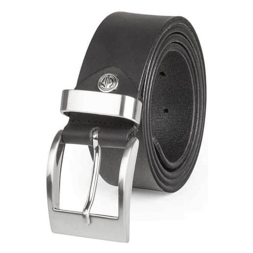 Lindenmann mens leather belt/mens belt, full grain leather belt xxl, buffalo leather, black, größe/size: 150