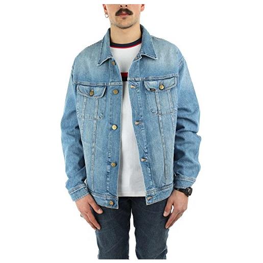 Lee giubbino jeans oversized rider (xxl, blue)