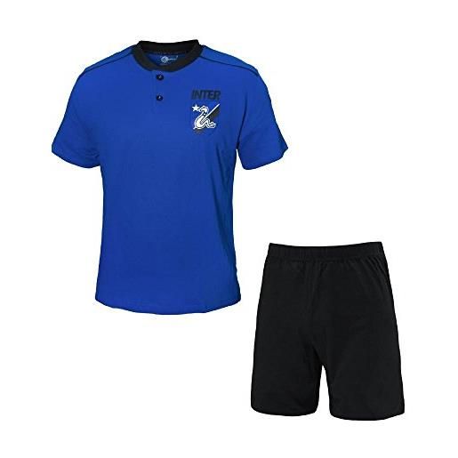Planetex pigiama inter corto abbigliamento bambino calcio fc internazionale ps 26922-12 anni-royal