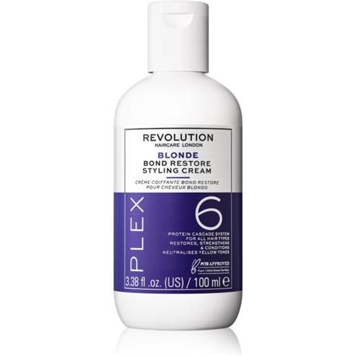 Revolution Haircare plex blonde no. 6 bond restore styling cream 100 ml