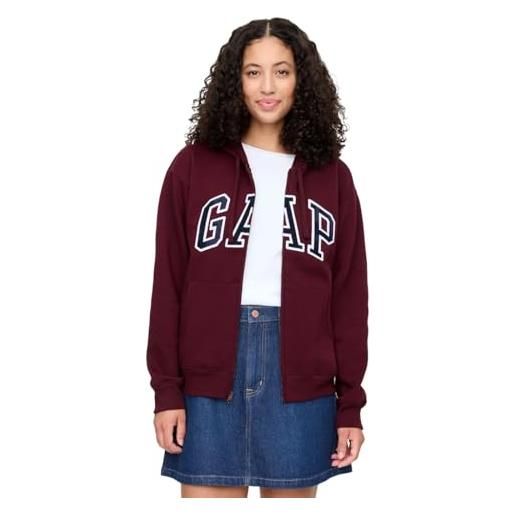 Gap v heritage fz hd maglia di tuta, vino rubino, l donna