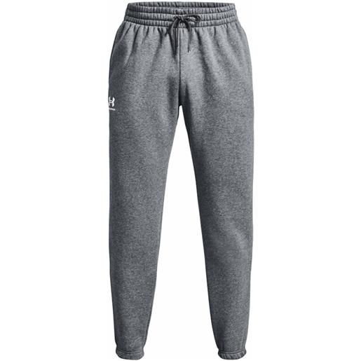 Under Armour men's ua essential fleece joggers pitch gray medium heather/white 2xl pantaloni fitness