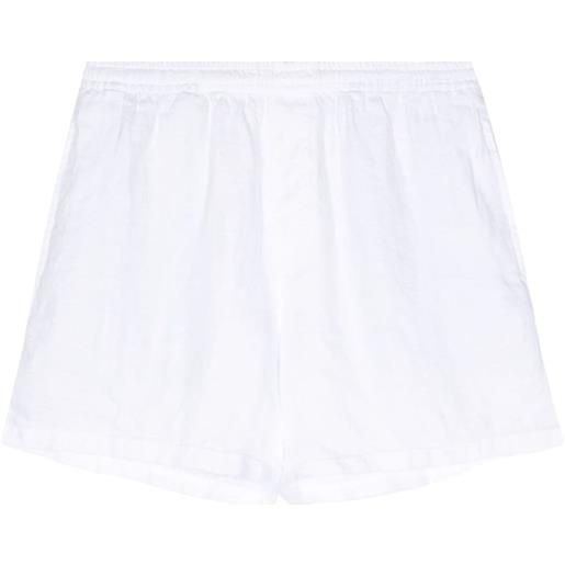 ASPESI elasticated-waist linen shorts - bianco