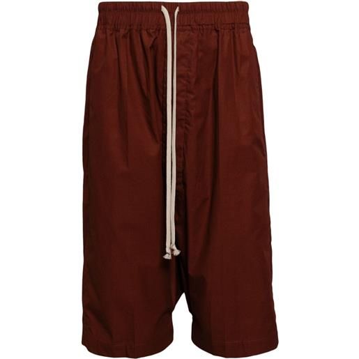 Rick Owens pods cotton shorts - marrone