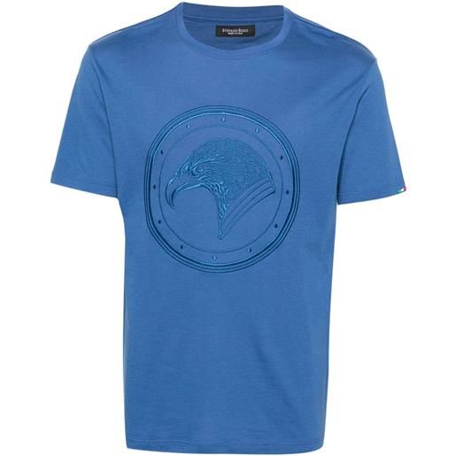 Stefano Ricci t-shirt con ricamo - blu