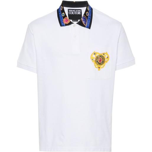 Versace Jeans Couture heart couture polo shirt - bianco