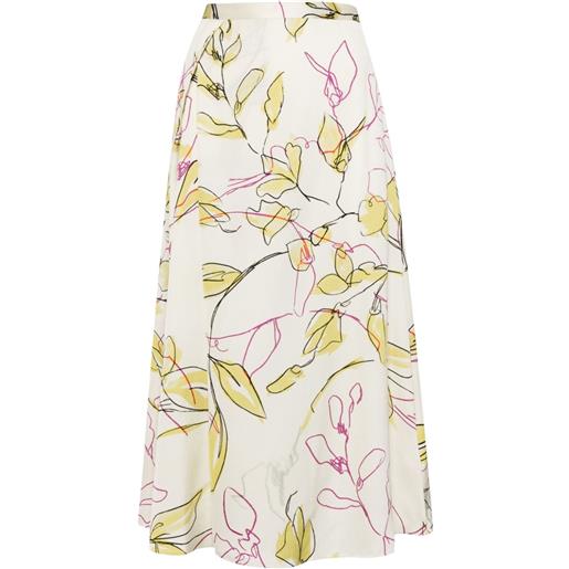 Paul Smith ink floral-print high-waisted skirt - toni neutri