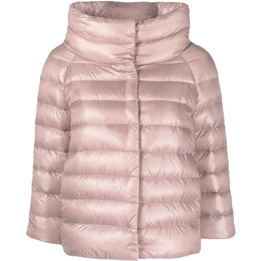Herno giacca trapuntata con scollo a imbuto - rosa